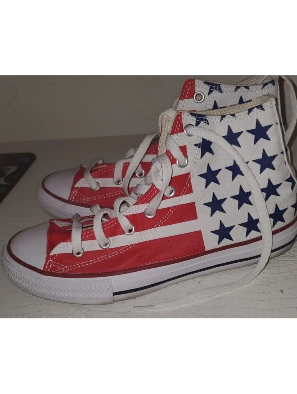 CONVERSE ALL STAR STARS & STRIPES RED, WHITE & BLUE SNEAKERS JUNIOR US BOYS 5